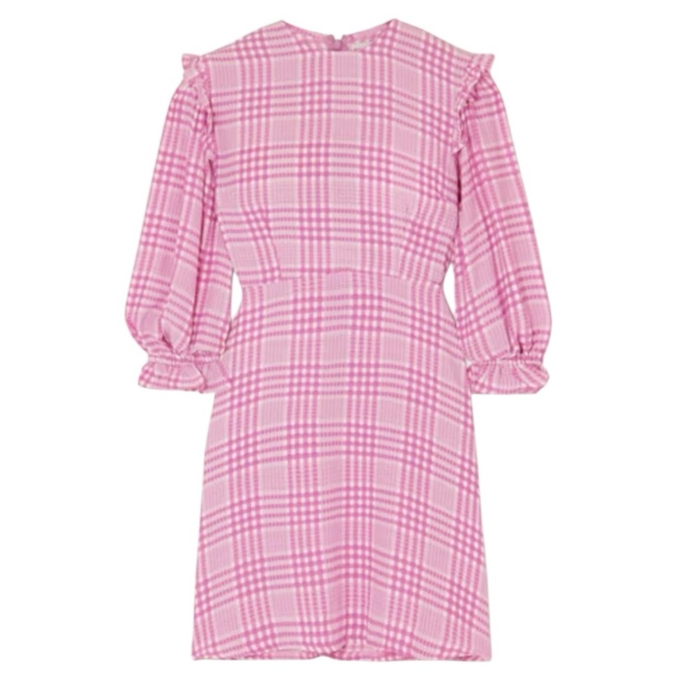 Faithful The Brand Edwina Djerra Pink Check Plaid A Line Mini Dress Women’s 4 - Picture 7 of 16